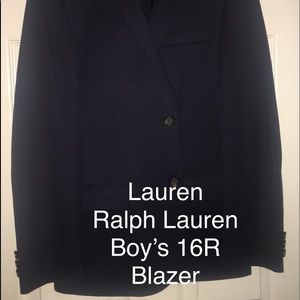 Lauren Ralph Lauren Boy’s 16R navy blazer